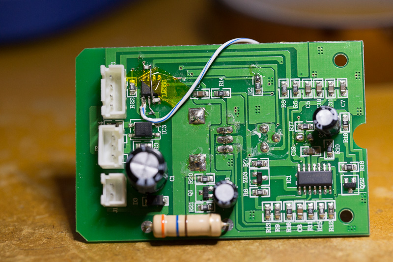 Back of FX-888 control PCB