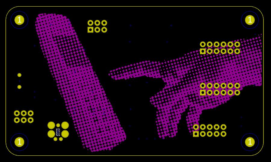 The layout in Pcbnew